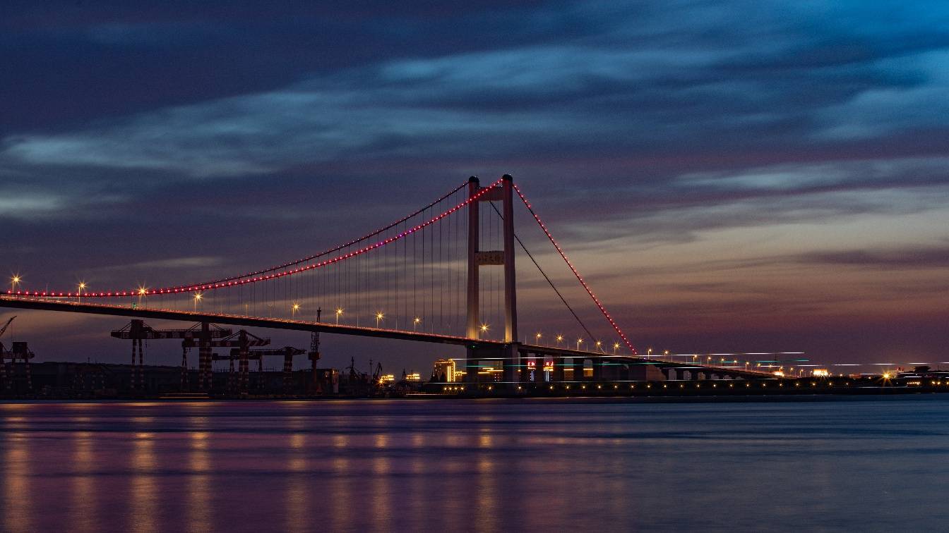 江阴长江大桥夜景